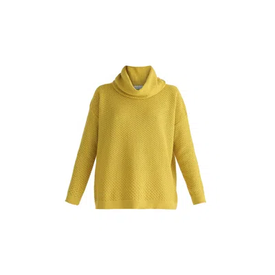 Paisie Women's Yellow / Orange Cowl Neck Jumper In Yellow In Yellow/orange