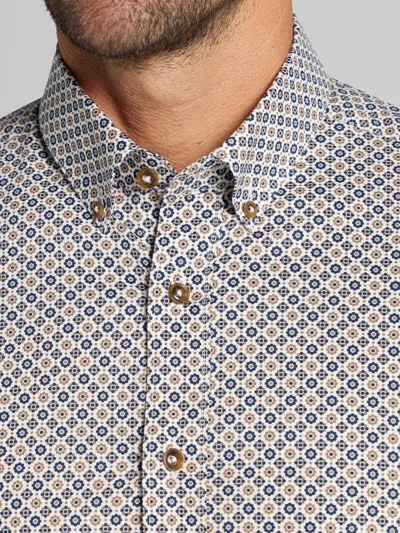 Paisley &amp; Gray Paisley & Gray Big & Tall Men's Slim Fit Button Up Shirt In Blue