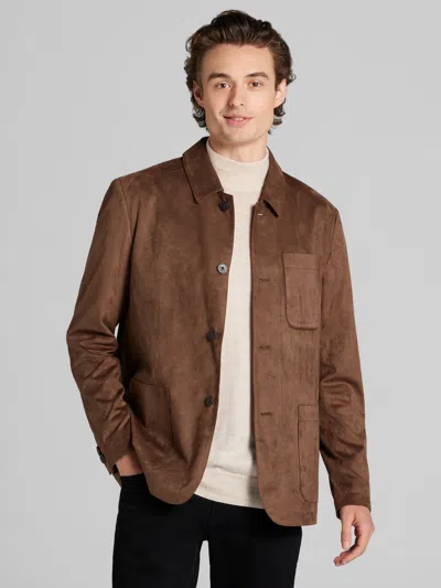 Paisley &amp; Gray Paisley & Gray Men's Microsuede Shirt Jacket In Animal Print