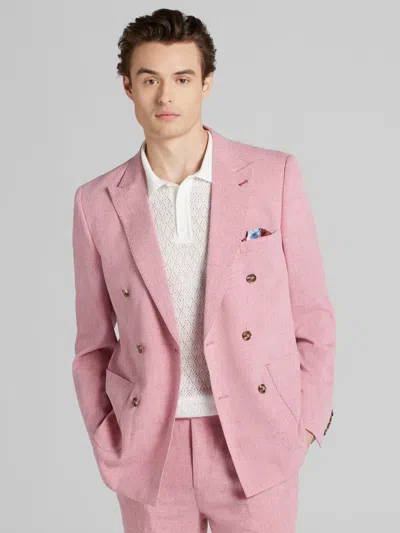Paisley &amp; Gray Paisley & Gray Men's Slim Fit Double-breasted Suit Jacket In Pink