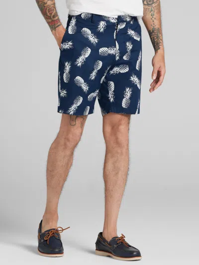 Paisley &amp; Gray Paisley & Gray Men's Slim Fit Linen Blend Shorts In Blue