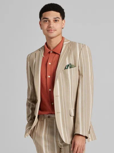 Paisley &amp; Gray Paisley & Gray Men's Slim Fit Linen Blend Stripe Suit Jacket In Multi