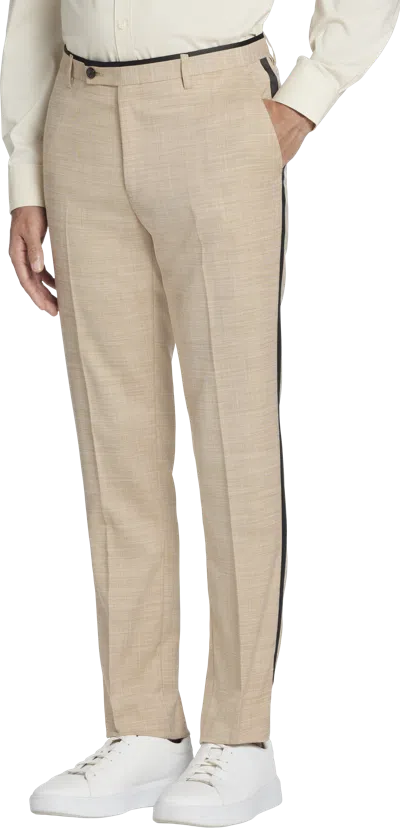 Paisley &amp; Gray Paisley & Gray Men's Slim Fit Sharkskin Tuxedo Pants In Neutral