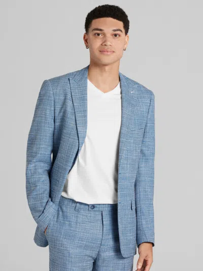 Paisley &amp; Gray Paisley & Gray Men's Slim Fit Textured Crosshatch Suit Jacket In Blue