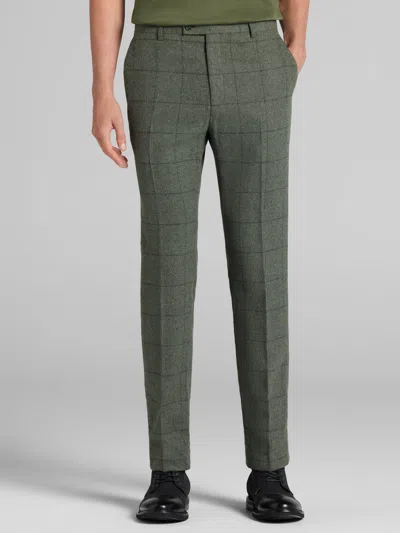 Paisley &amp; Gray Paisley & Gray Men's Slim Fit Windowpane Plaid Suit Pants