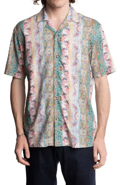 Paisley & Gray Abstract Print Camp Shirt