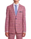 Paisley & Gray Ashton Slim Fit Plaid Sport Coat In Pink
