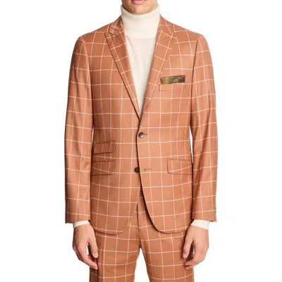 Paisley & Gray Ashton Slim Fit Pumpkin Spice Blazer In Brown