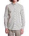 Paisley & Gray Brian Beetle Print Stretch Cotton Dress Shirt In White