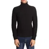 Paisley & Gray Chunky Wool-blend Turtleneck Sweater In Black
