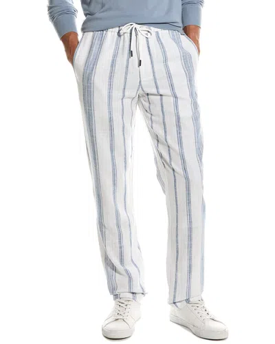Paisley & Gray Chester Drawstring Linen-blend Slim Fit Pant In White