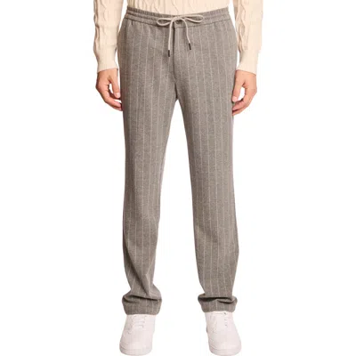 Paisley & Gray Men's Chester Drawstring Pinstripe Pants In Brown