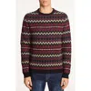 Paisley & Gray Chevron Crewneck Sweater In Multi