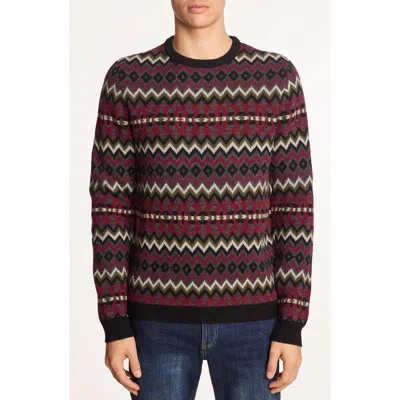 Paisley & Gray Chevron Crewneck Sweater In Multi