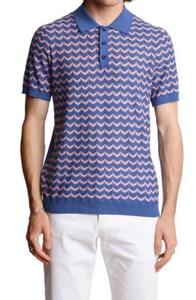 Paisley & Gray Chevron Open Knit Polo