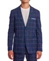 Paisley & Gray Dover Slim Fit Plaid Sport Coat In White