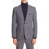 Paisley & Gray Dover Slim Fit Blue Houndstooth Blazer In Blue