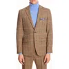 Paisley & Gray Dover Slim Fit Brown Herringbone Wool Blend Blazer In Brown