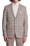 Paisley & Gray Dover Slim Fit Plaid Sport Coat In Brown