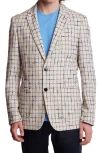 Paisley & Gray Dover Slim Fit Textured Plaid Sport Coat In Neutral