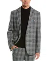 Paisley & Gray Dover Slim Fit Wool-blend Jacket In Black