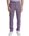 Paisley & Gray Downing Slim Flat Front Plaid Dress Pants In Multi