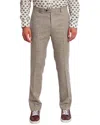 Paisley & Gray Downing Slim Flat Front Crosshatch Textured Dress Pants In Multi