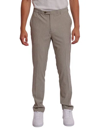 Paisley & Gray Downing Pant In Grey Tan Cream Seersucker