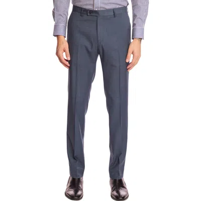 Paisley & Gray Downing Slim Fit Flat Front Dress Pants In Blue