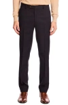 Paisley & Gray Downing Slim Fit Flat Front Grid Dress Pants In Black