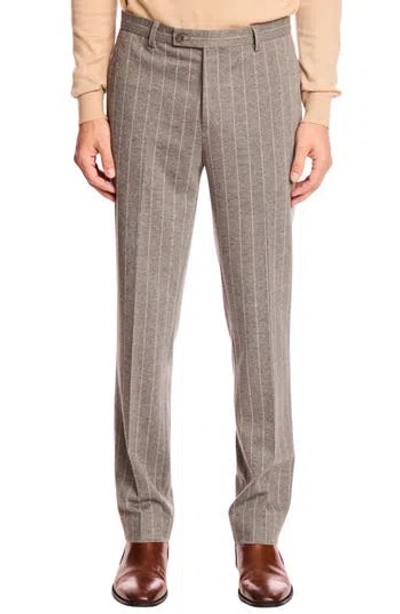 Paisley & Gray Downing Slim Fit Flat Front Pinstripe Dress Pants