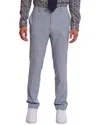 Paisley & Gray Downing Slim Flat Front Stripe Seersucker Dress Pants In Gray