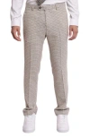 Paisley & Gray Downing Slim Flat Front Check Dress Pants In Gray