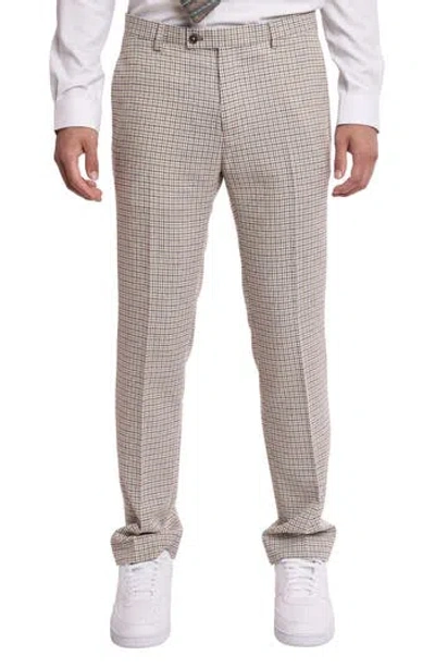 Paisley & Gray Downing Slim Flat Front Check Dress Pants