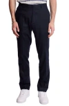 Paisley & Gray Downing Slim Flat Front Linen Blend Dress Pants In Blue