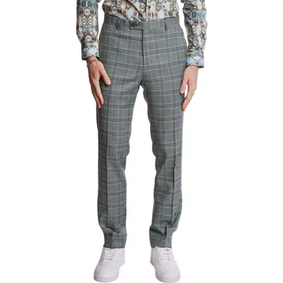 Paisley & Gray Downing Slim Flat Front Plaid Dress Pants