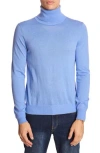Paisley & Gray Fine Gauge Turtleneck Sweater In Blue