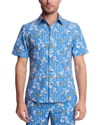 Paisley & Gray Gilby Swim Shirt In Blue