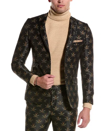 Paisley & Gray Grosvenor Slim Fit Tux Jacket In Black