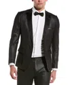Paisley & Gray Osborne Slim Fit Velvet Jacket In Black