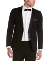 Paisley & Gray Osborne Slim Fit Velvet Jacket In Black