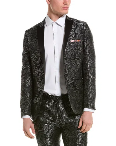 Paisley & Gray Grosvenor Slim Peak Tuxedo Jacket In Black