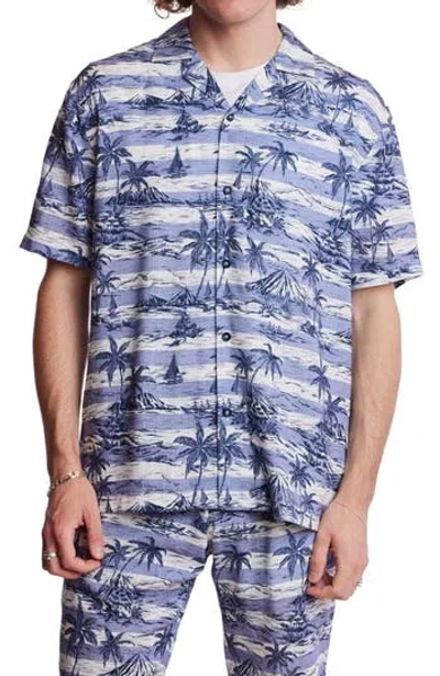 Paisley & Gray Island Print Camp Shirt