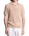 Paisley & Gray Johnny Collar Polo Shirt In Brown