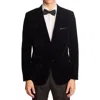 Paisley & Gray Kyle Slim Fit Velvet Dinner Jacket In Black