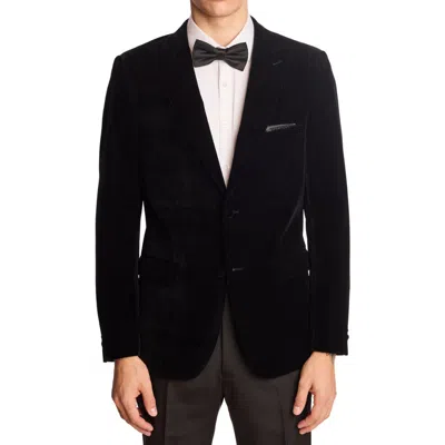 Paisley & Gray Kyle Slim Fit Velvet Dinner Jacket In Black
