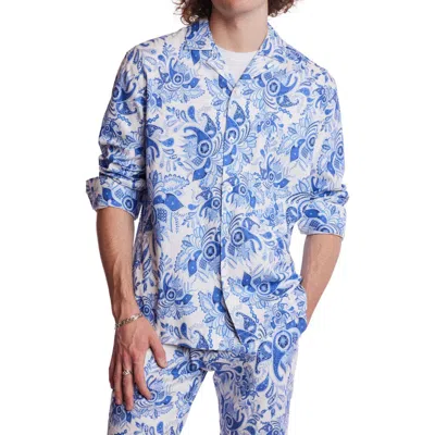 Paisley & Gray Long Sleeve Camp Shirt In Multi