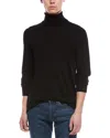Paisley & Gray Luxe Wool-blend Turtleneck Sweater In Black