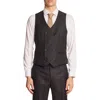 Paisley & Gray Marylebone Modern Fit Double Breasted Vest In Black