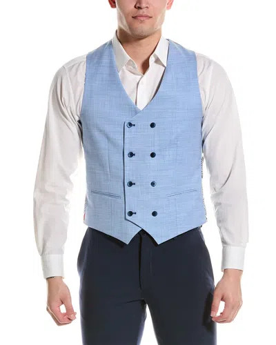 Paisley & Gray Marylebone Slim Fit Vest In Blue